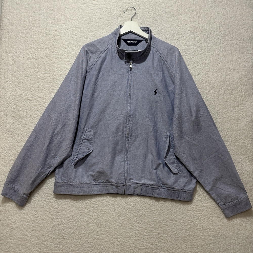 Ralph Lauren Polo St. August Golf Jacket Full Zip Light Blue Men's Size XL
